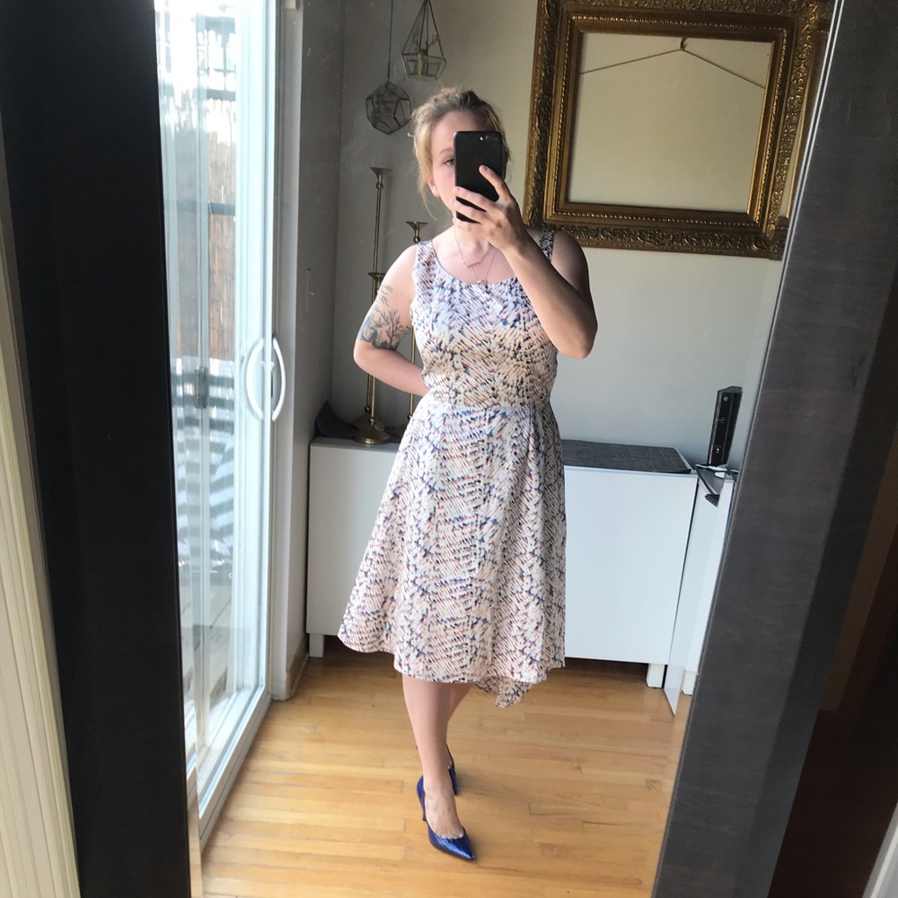 The Limited, high low pattern dress, new